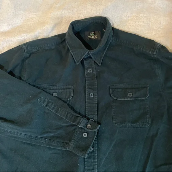 Dark Green Redhead Flannel - Size L - Picture 3 of 7